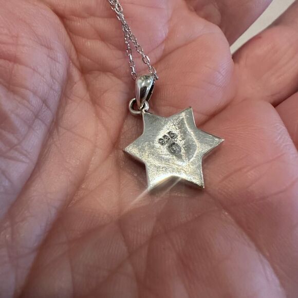 Star of David, Jewish Star Sterling Silver Necklace - Picture 5 of 6